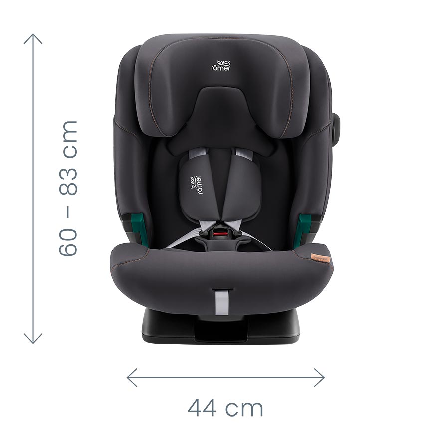 Britax Römer Advansafix Pro - размеры спереди