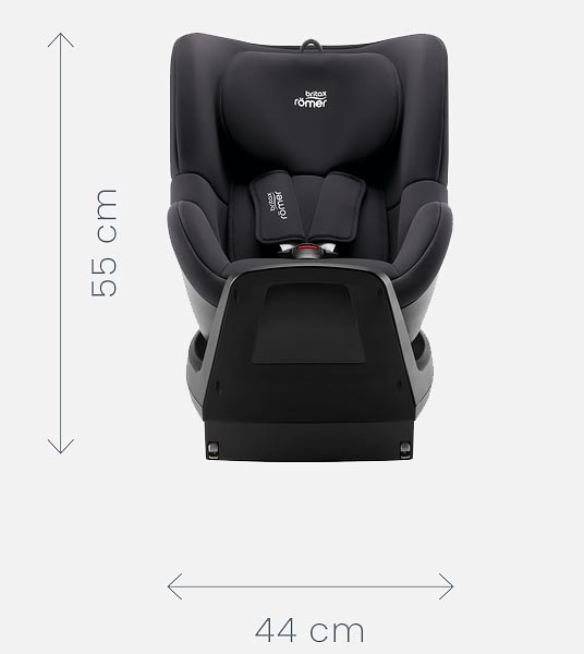 Britax Römer Dualfix Plus - размеры спереди