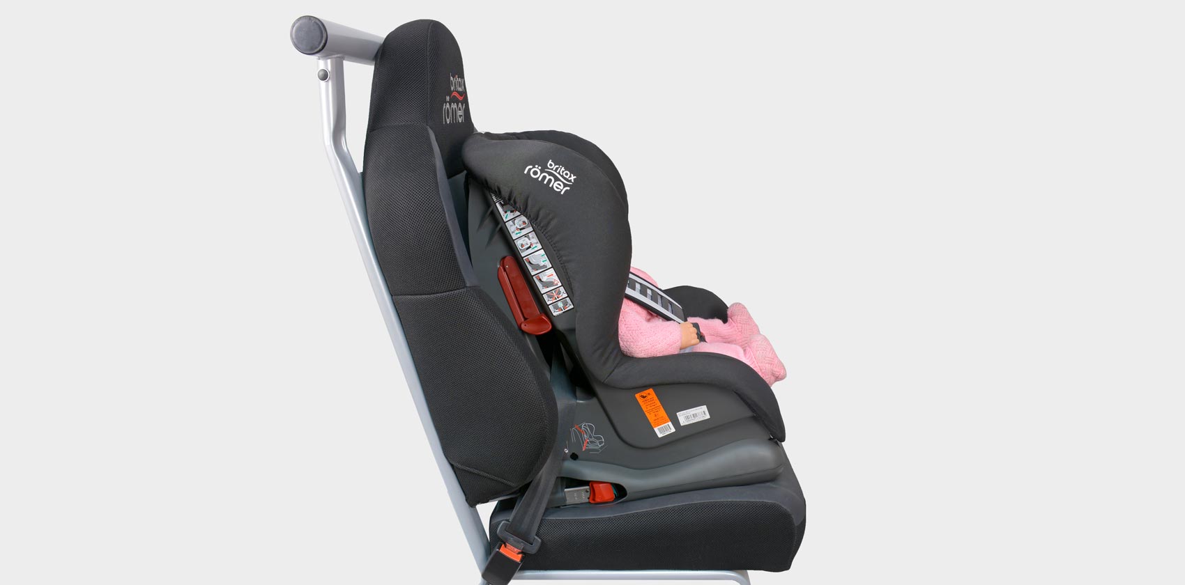 Britax Römer Duo Plus крепление автомобильным ремнём