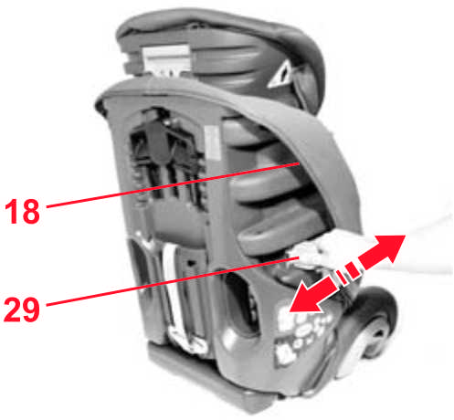 Инструкция к Britax Romer Evolva 1-2-3 plus Регулировка ширины спинки сиденья