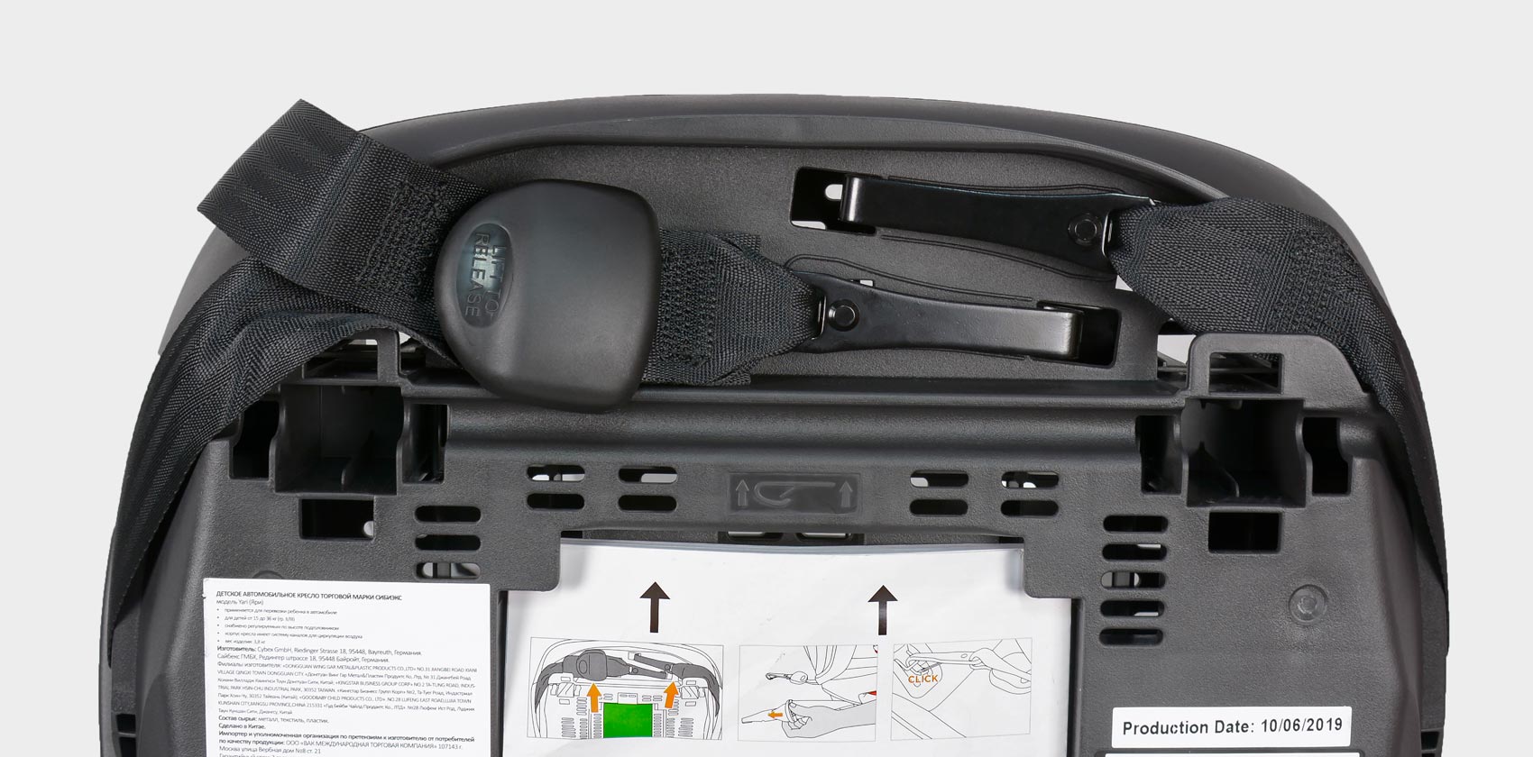 CBX Xelo расположение креплений isofix Latch-Connect System