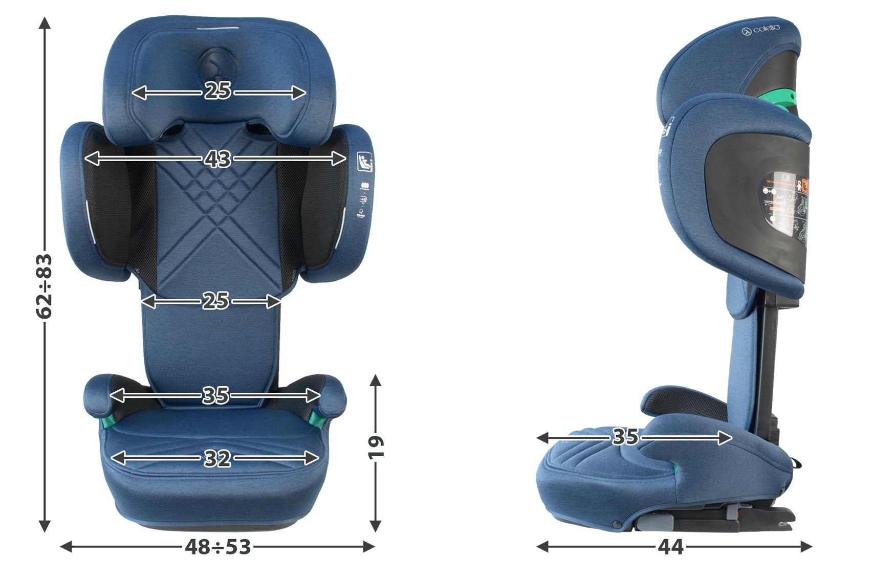 Coletto Avola isofix габариты автокресла