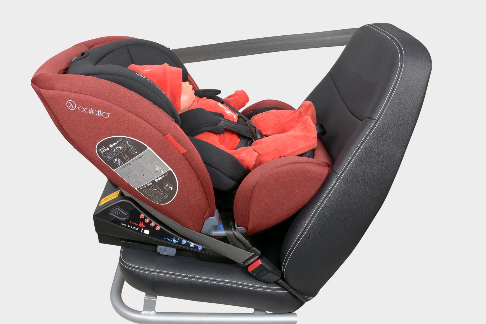 Coletto Cascade isofix Установка против хода движения: Группа 0 + (от рождения до 13-18 кг)