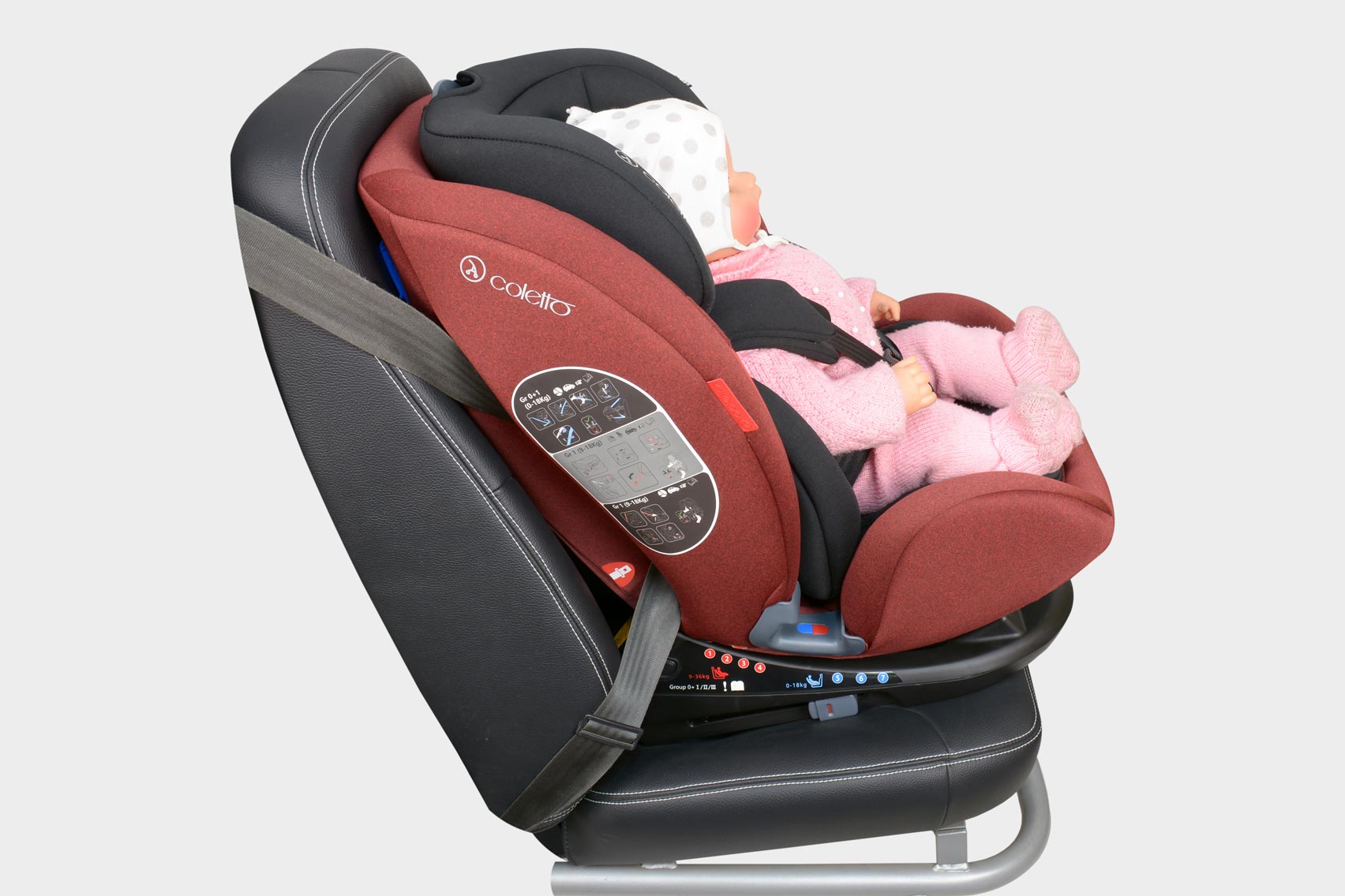 Coletto Cascade isofix Установка по ходу движения: Группа 1 (от 9 до 18 кг)