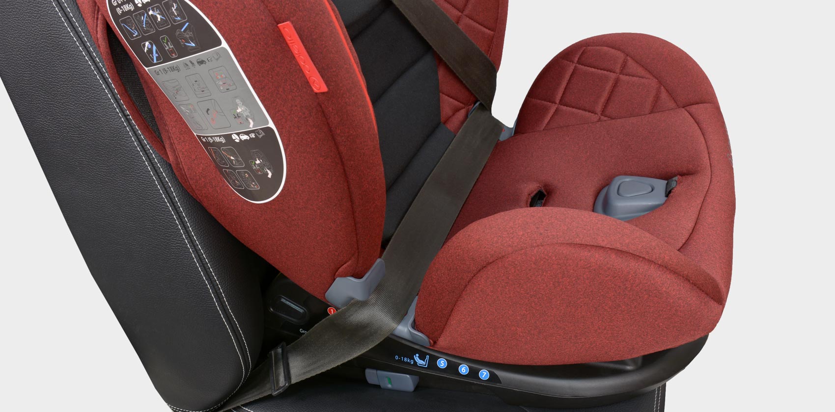 Coletto Cascade isofix прохождение поясного ремня