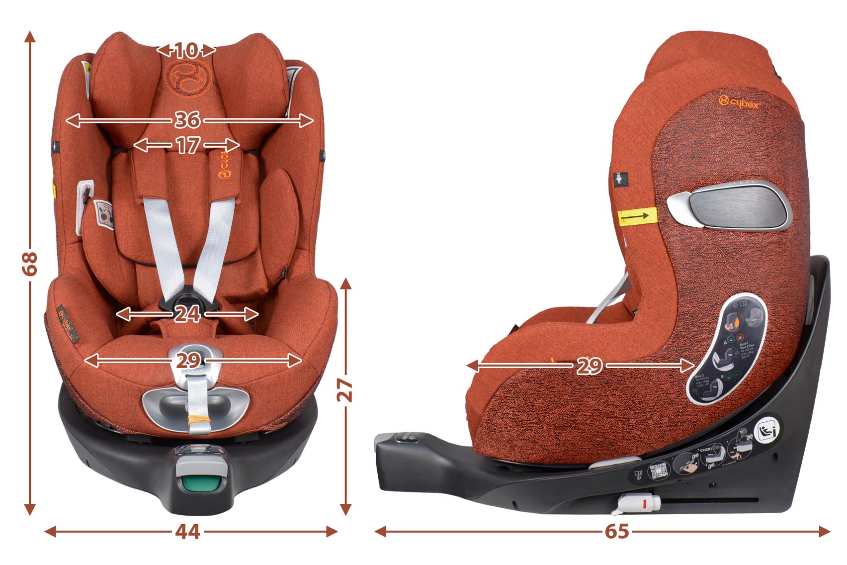 Cybex Sirona Z i-Size & Base Z габариты