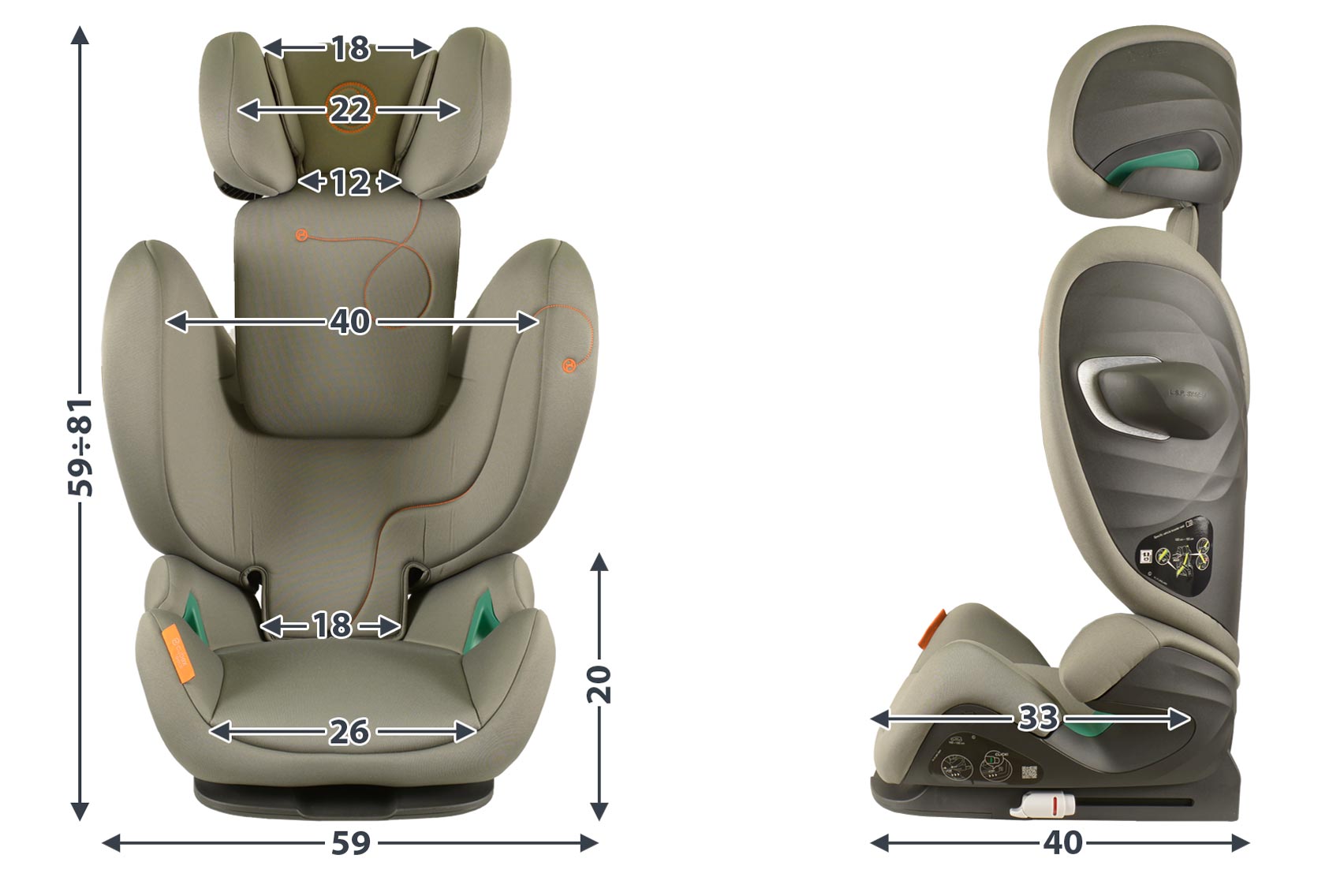 Cybex Solution G i-Fix габариты аавтокресла