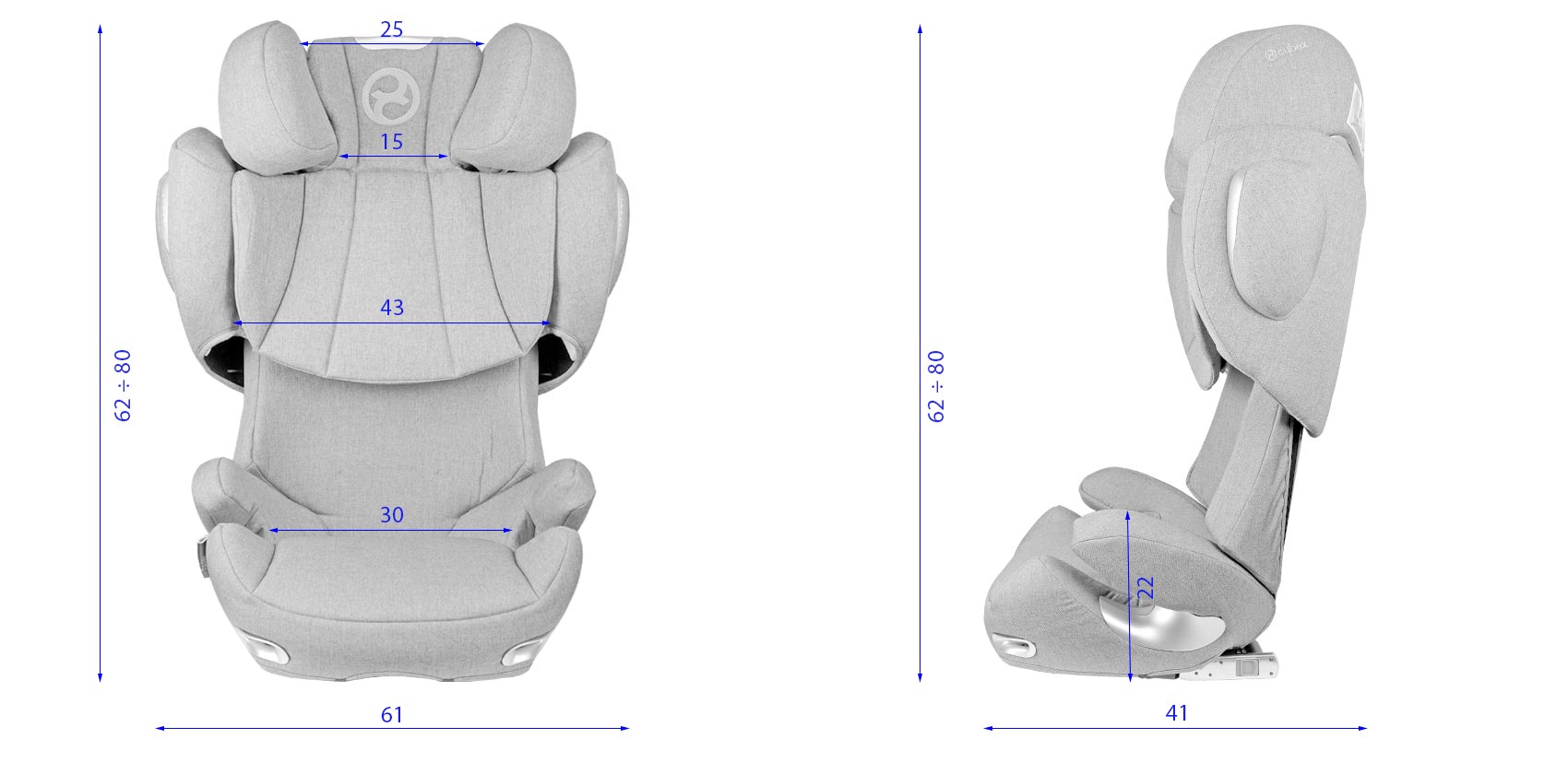 Cybex Solution Q3-Fix габариты