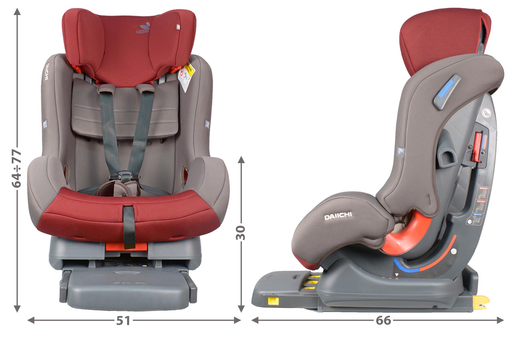 Daiichi First 7 isofix габариты автокресла с базой