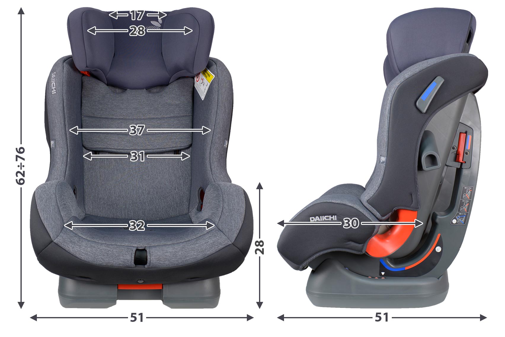Daiichi First 7 габариты автокресла