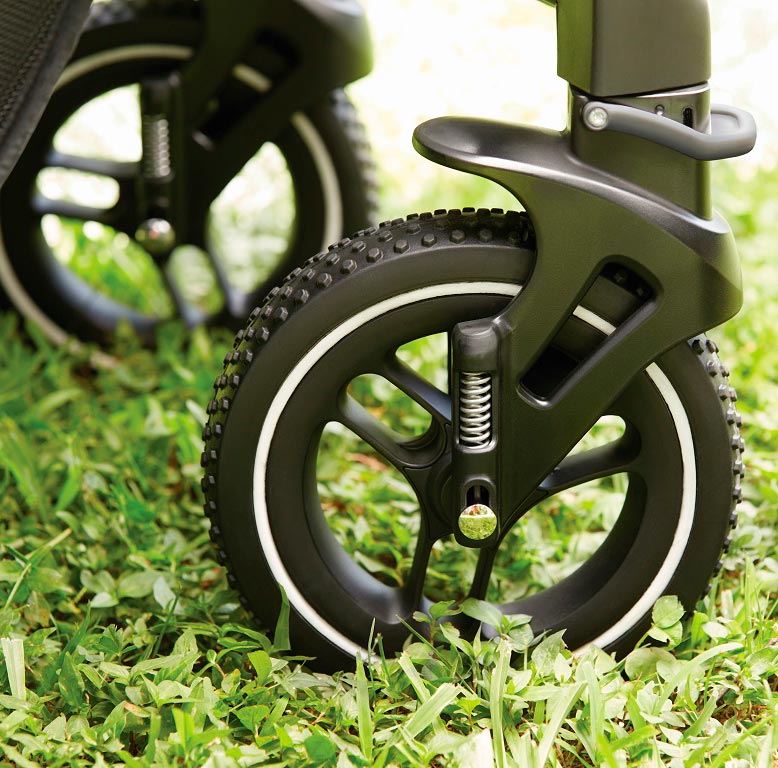 Коляска Graco Evo XT - колёса с амортизацией