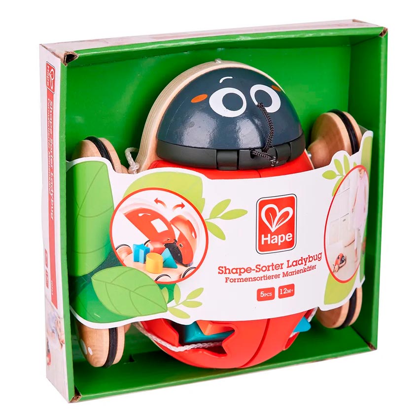 Hape Игрушка для малышей каталка - сортер Божья коровка