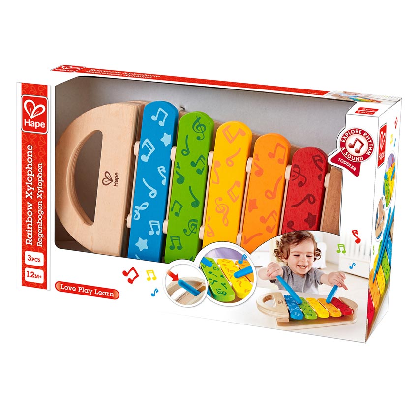 Hape Музыкальная игрушка Радужный ксилофон