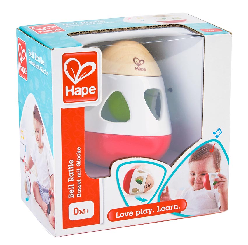 Hape Игрушка для малышей 3в1 погремушка - неваляшка - бумеранг