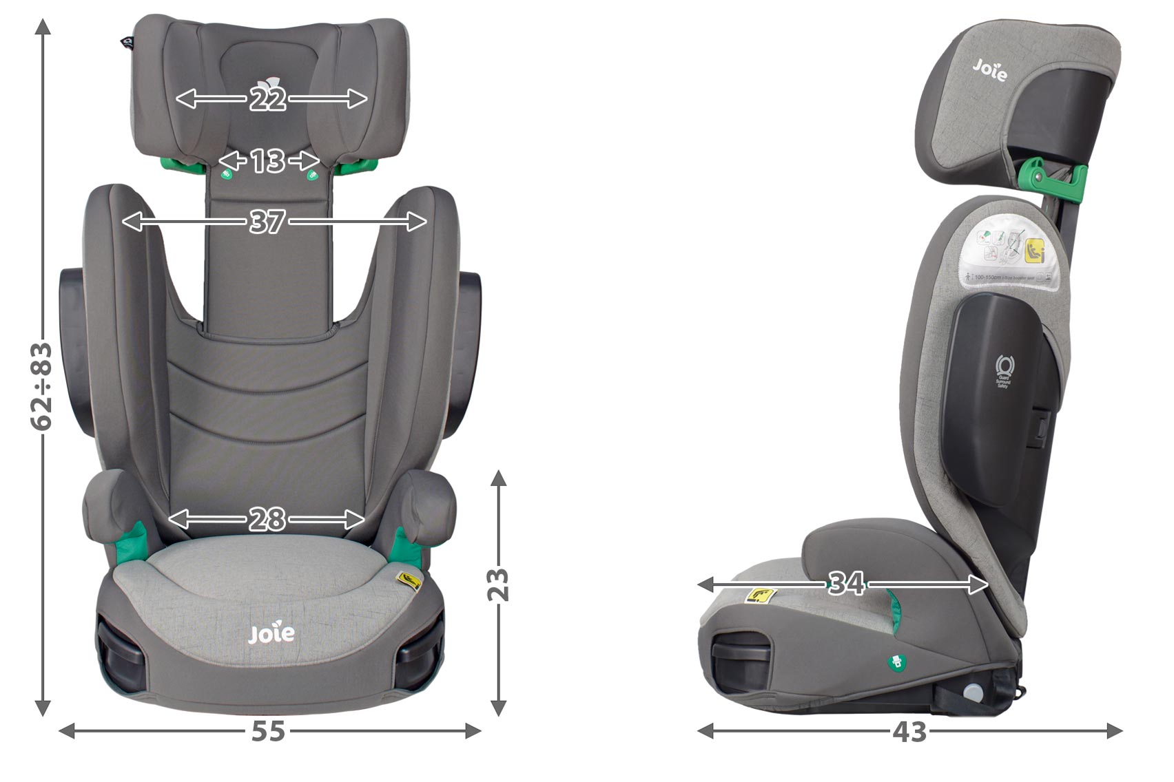 Joie i-Trillo LX габариты автокресла