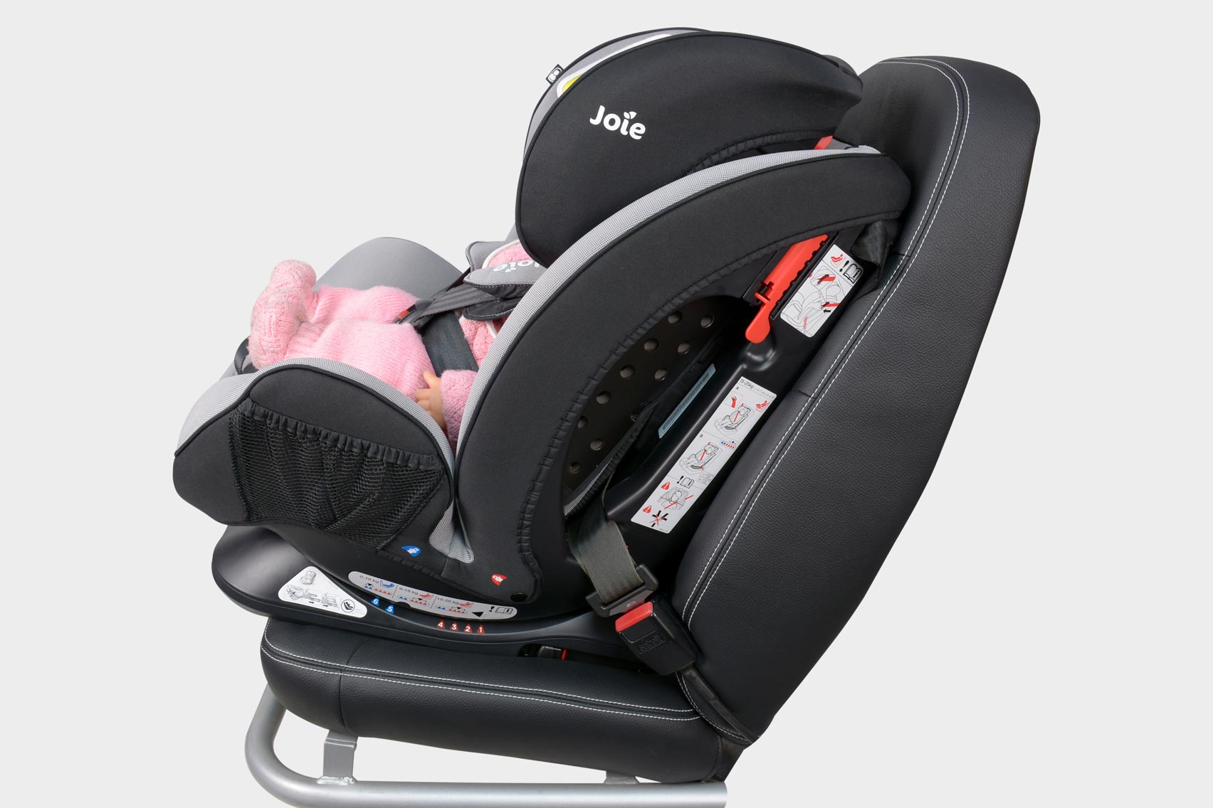 Joie Stages FX установка автомобильным ремнём