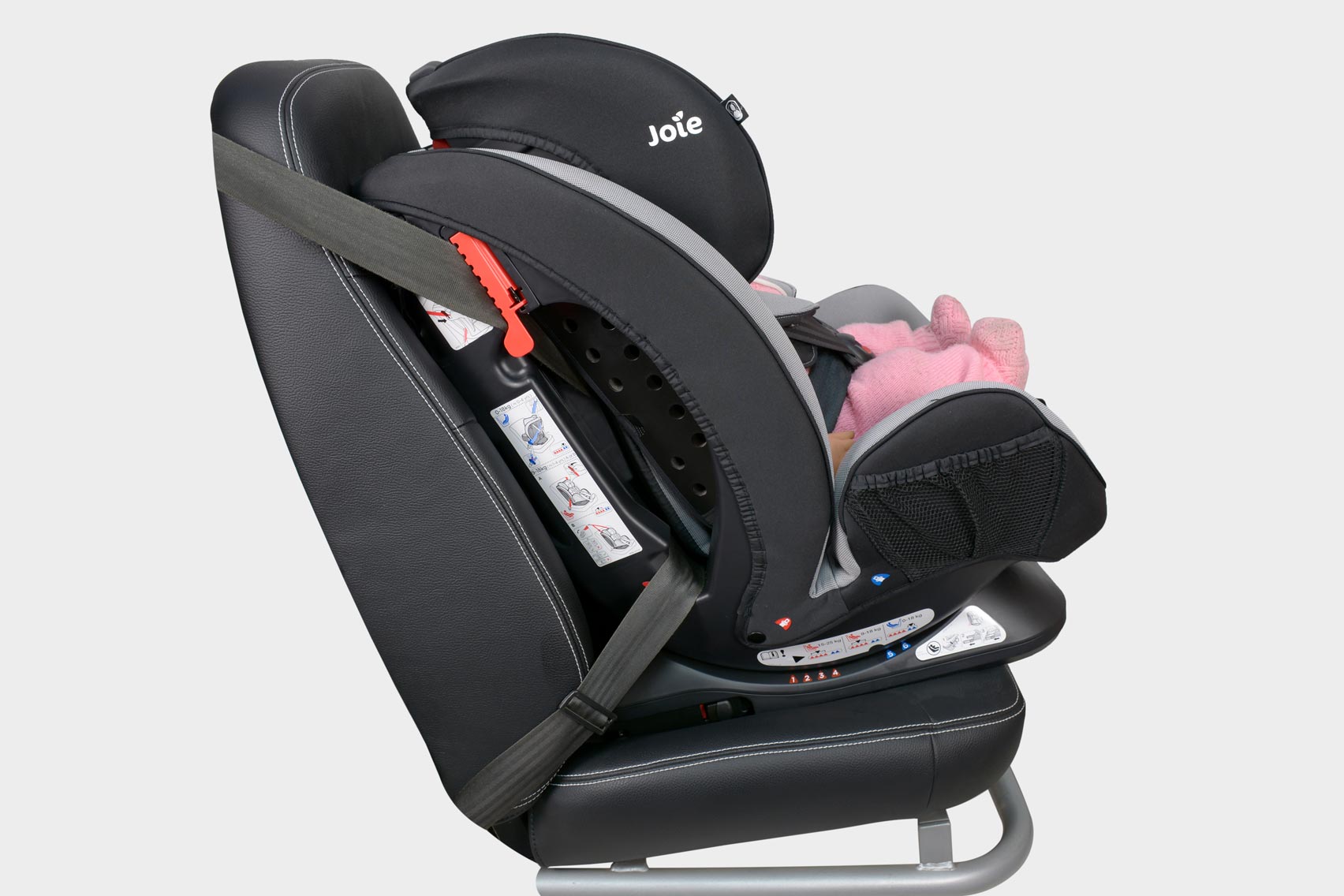 Joie Stages FX установка автомобильным ремнём