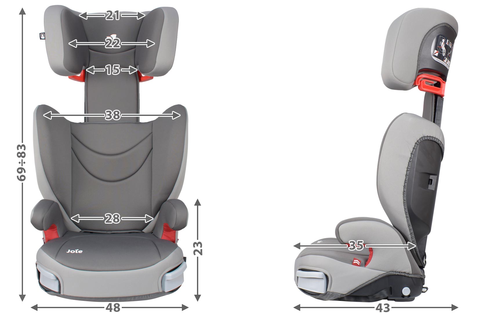 Joie Trillo габариты автокресла
