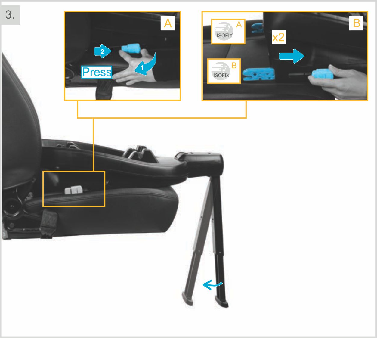 Инструкция к Maxi-Cosi Beryl Снятие базы (isofix)