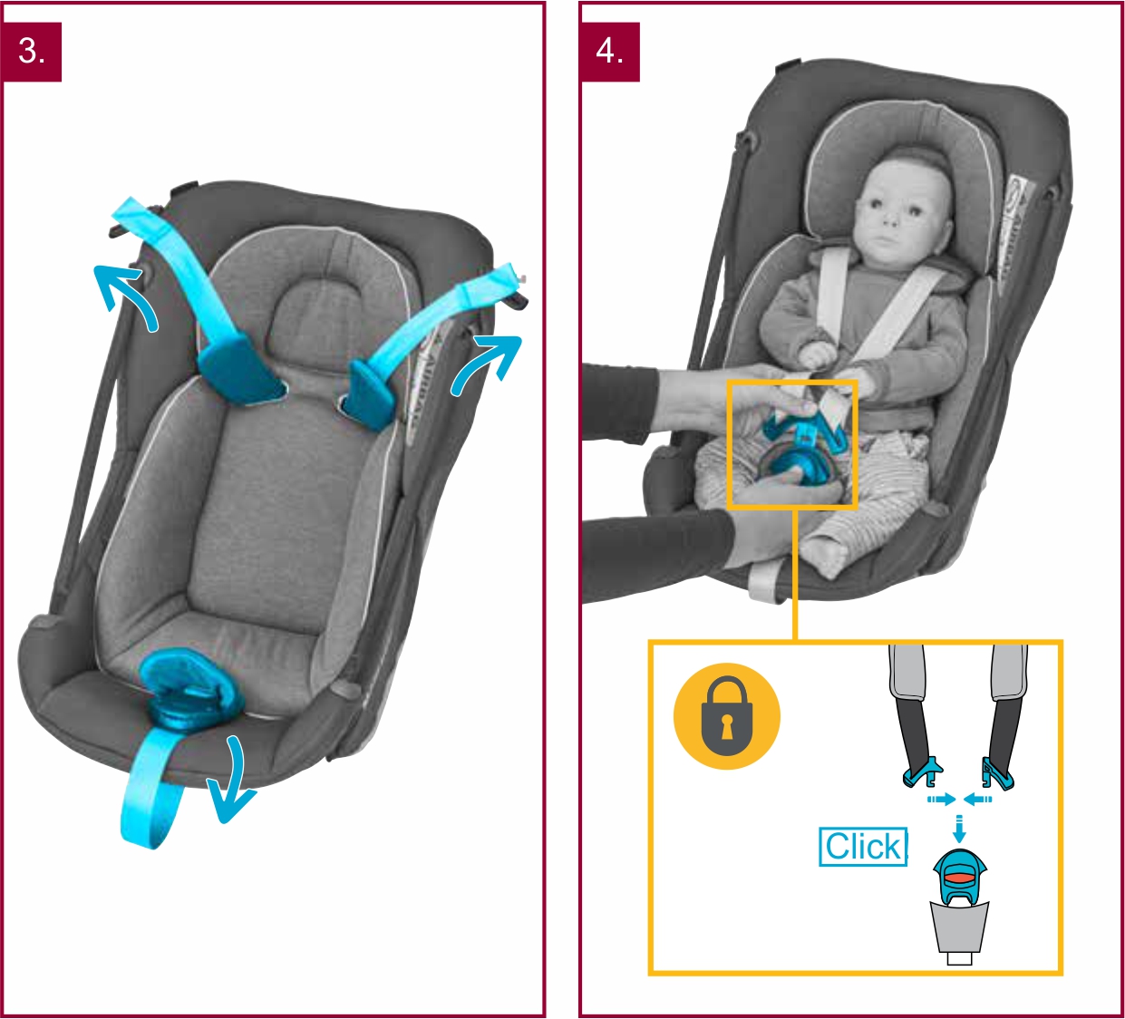 Инструкция к Maxi-Cosi Coral Регулировка ремней