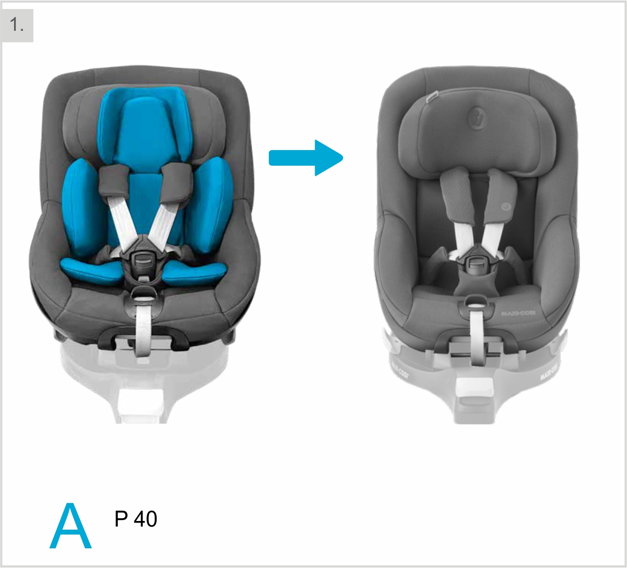 Инструкция к Maxi-Cosi Pearl 360 Снятие чехла