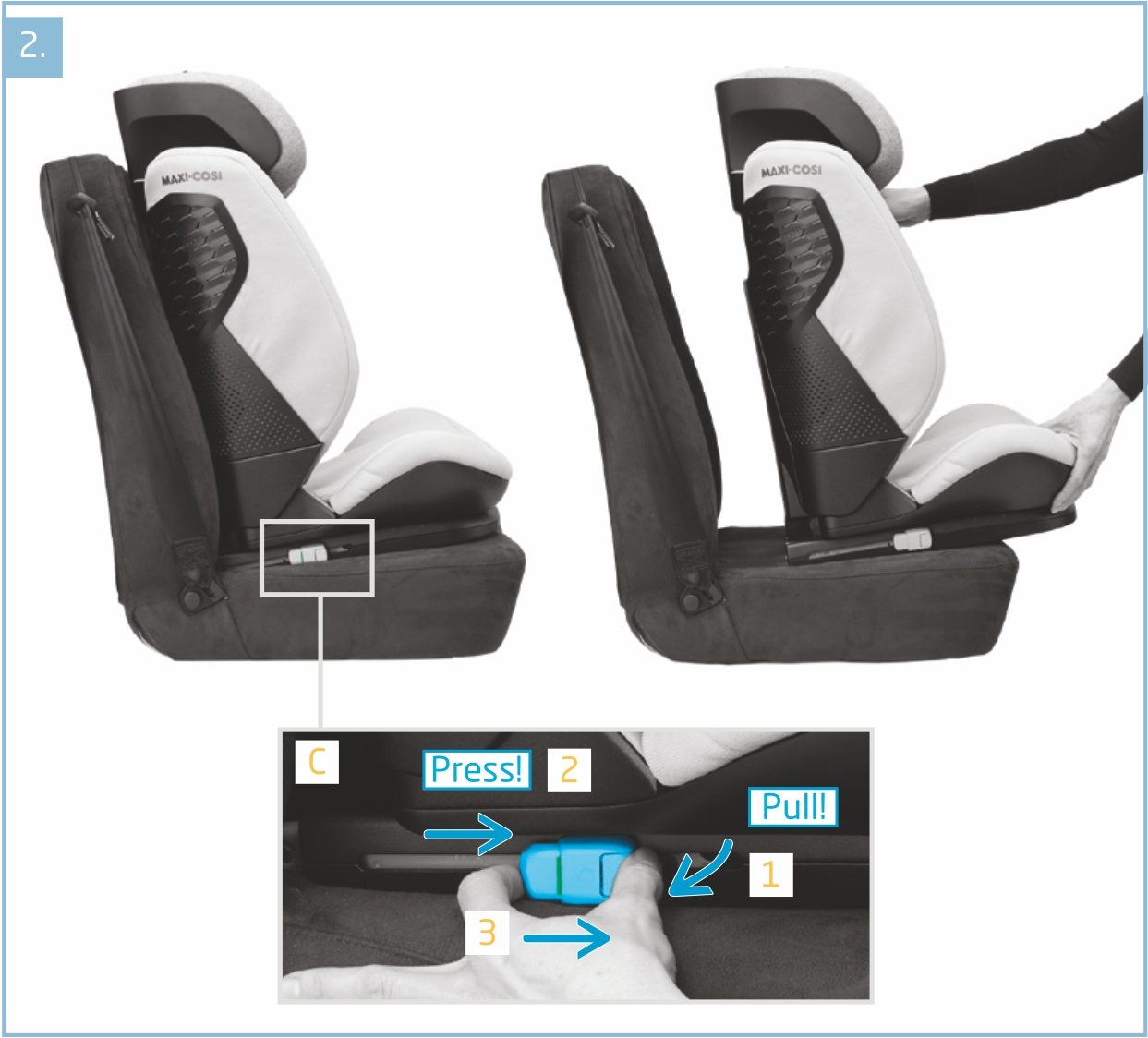 Инструкция к Maxi-Cosi RodiFix Pro i-Size Отстёгивание