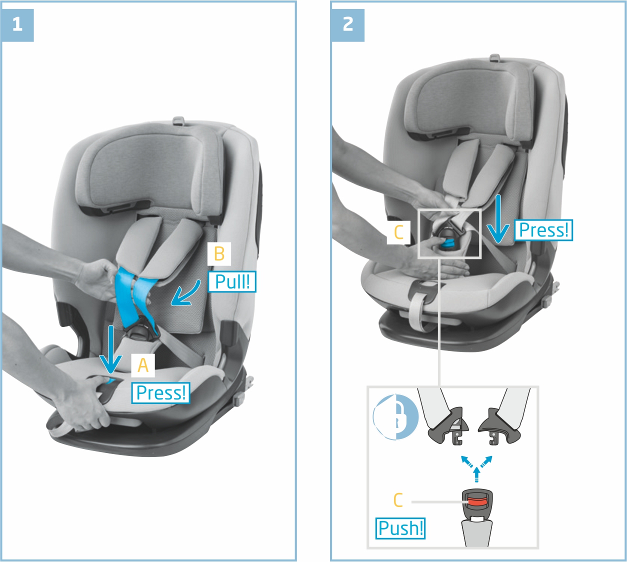 Инструкция к Maxi-Cosi Titan Pro i-Size Трансформация из 76-105 см в 100-150 см