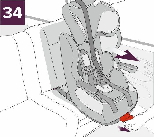 Инструкция к Nania i-Max Isofix Снятие детского кресла