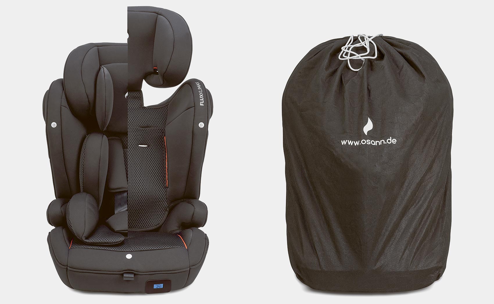 Osann Flux Isofix Klima - регулировка по высоте, чехол для хранения