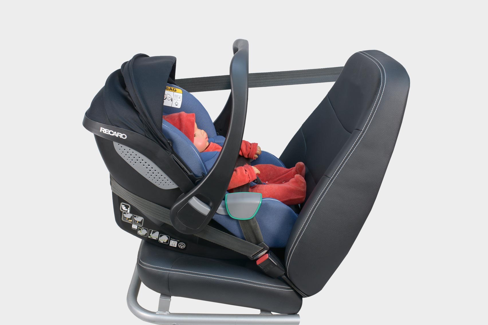 Recaro Avan установка ремнём