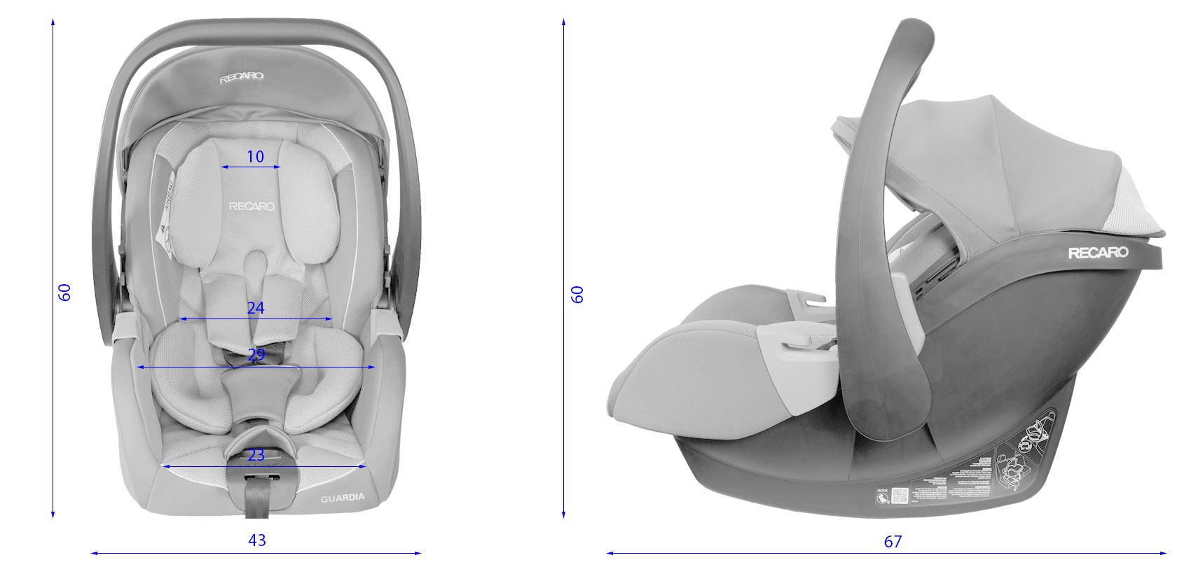 Recaro Guardia габариты