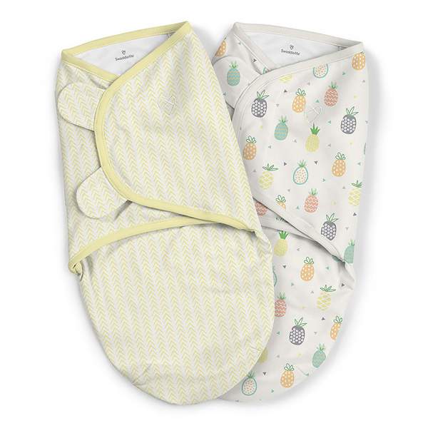 Конверт Summer Infant SwaddleMe Organic Желтый-Ананасы 2шт (р-р S/M)