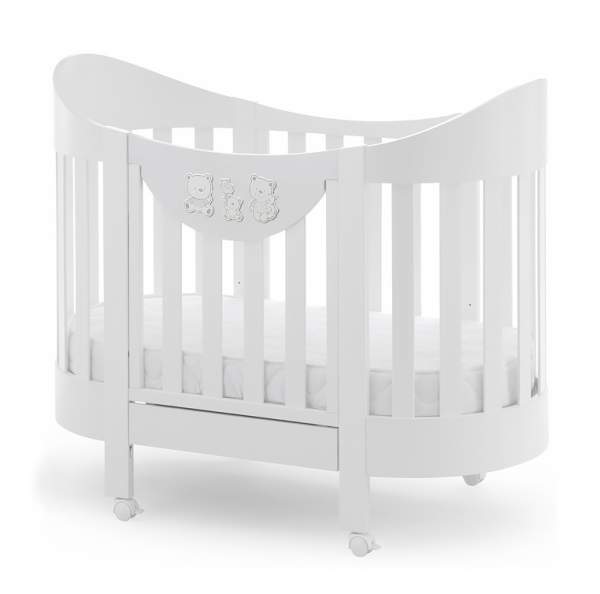 Овальная кровать Italbaby Happy Family Oval Белая